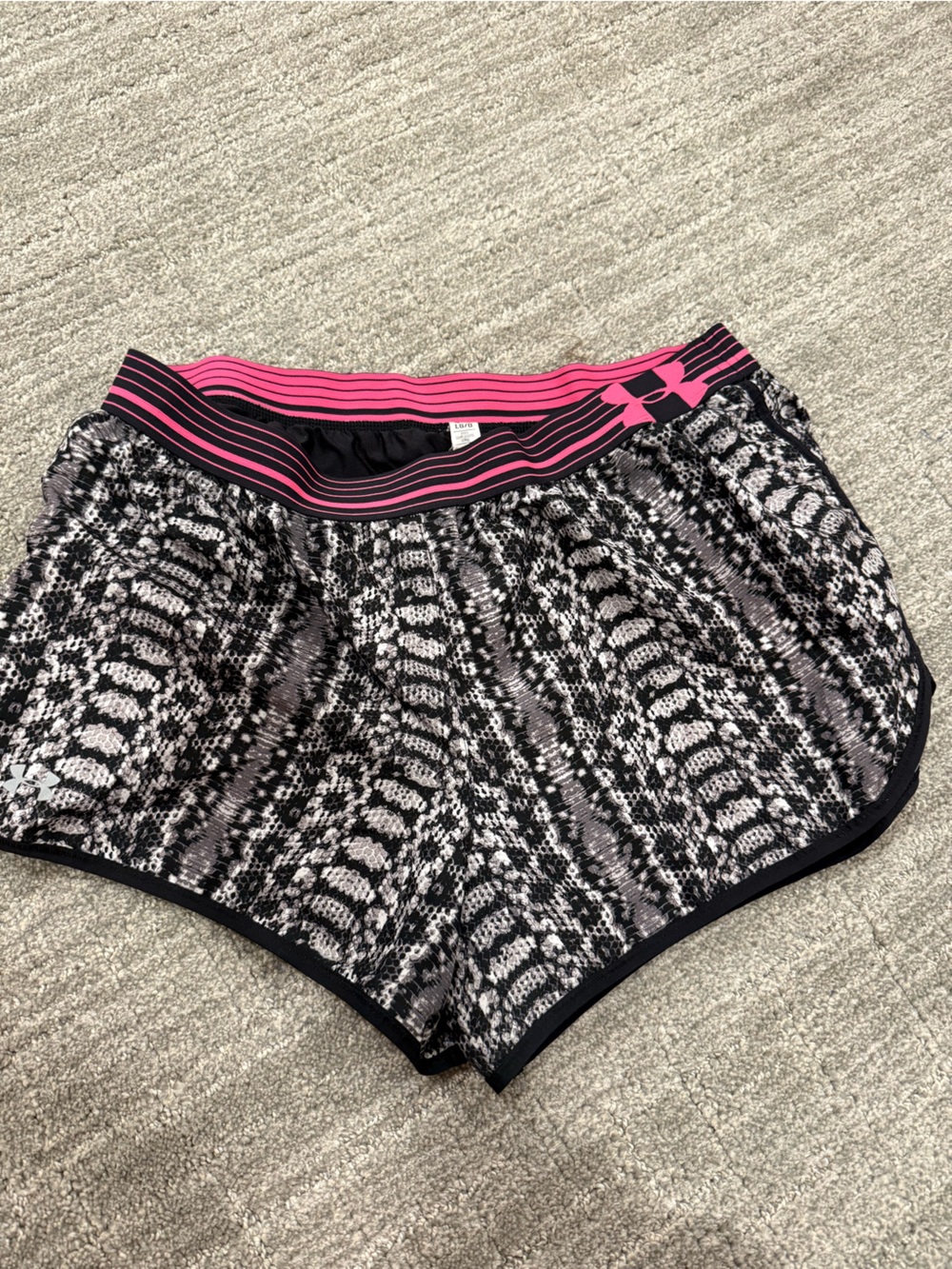 Under Armour Black & Pink Patterned Shorts